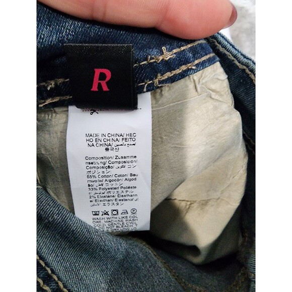 Romwe Star with Rhinestones Graphic Pockets Denim Shorts Womens 4 SMALL - Picture 10 of 10